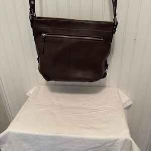 Coach Brown Pebbled Leather Crossbody Hobo